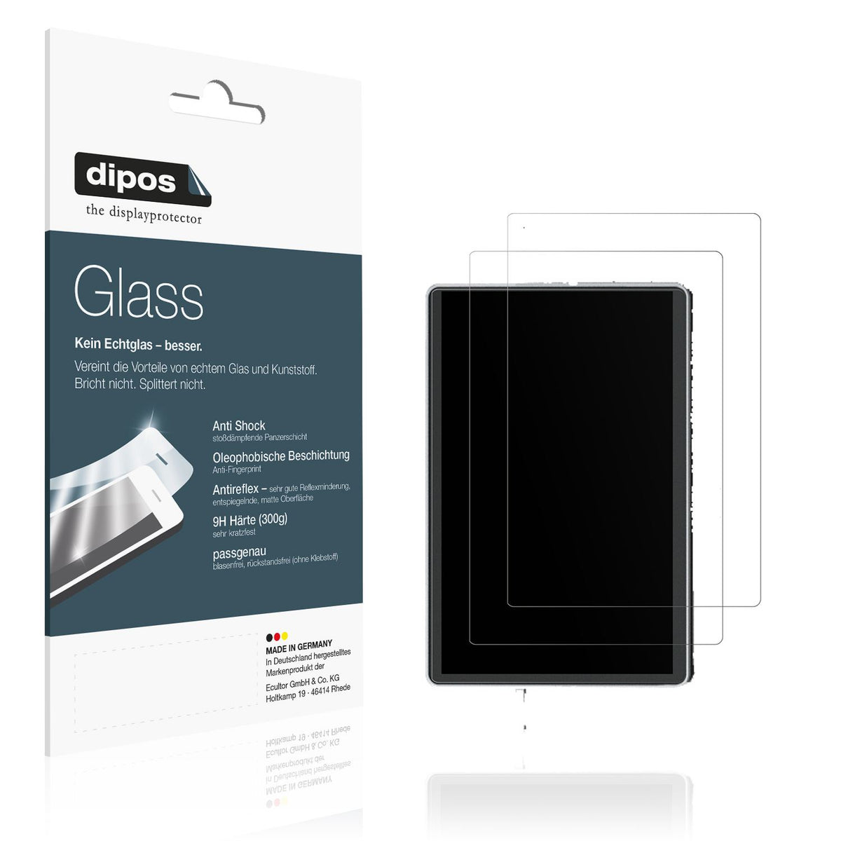 Matte Displayschutzfolie von dipos passend für Qidi Tech Q2, 9H kratzfest und blasenfrei montiert