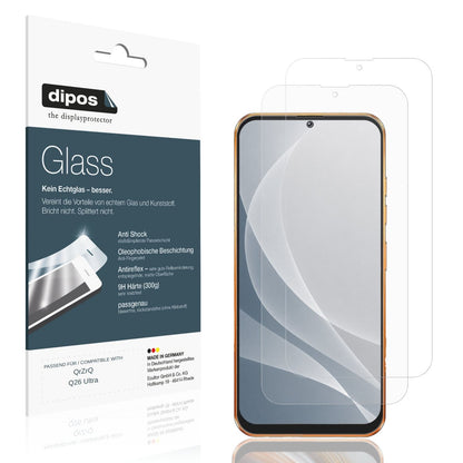 Matte Displayschutzfolie von dipos passend für QrZrQ Q26 Ultra, 9H kratzfest und blasenfrei montiert