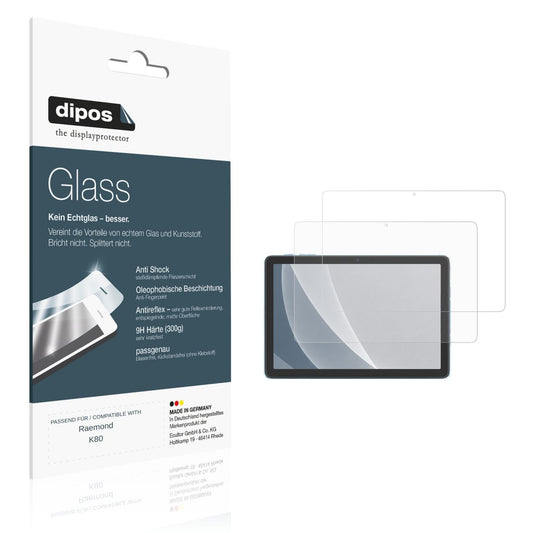 Matte Displayschutzfolie von dipos passend für Raemond K80, 9H kratzfest und blasenfrei montiert