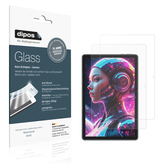Matte Displayschutzfolie von dipos passend für Raemond M70, 9H kratzfest und blasenfrei montiert