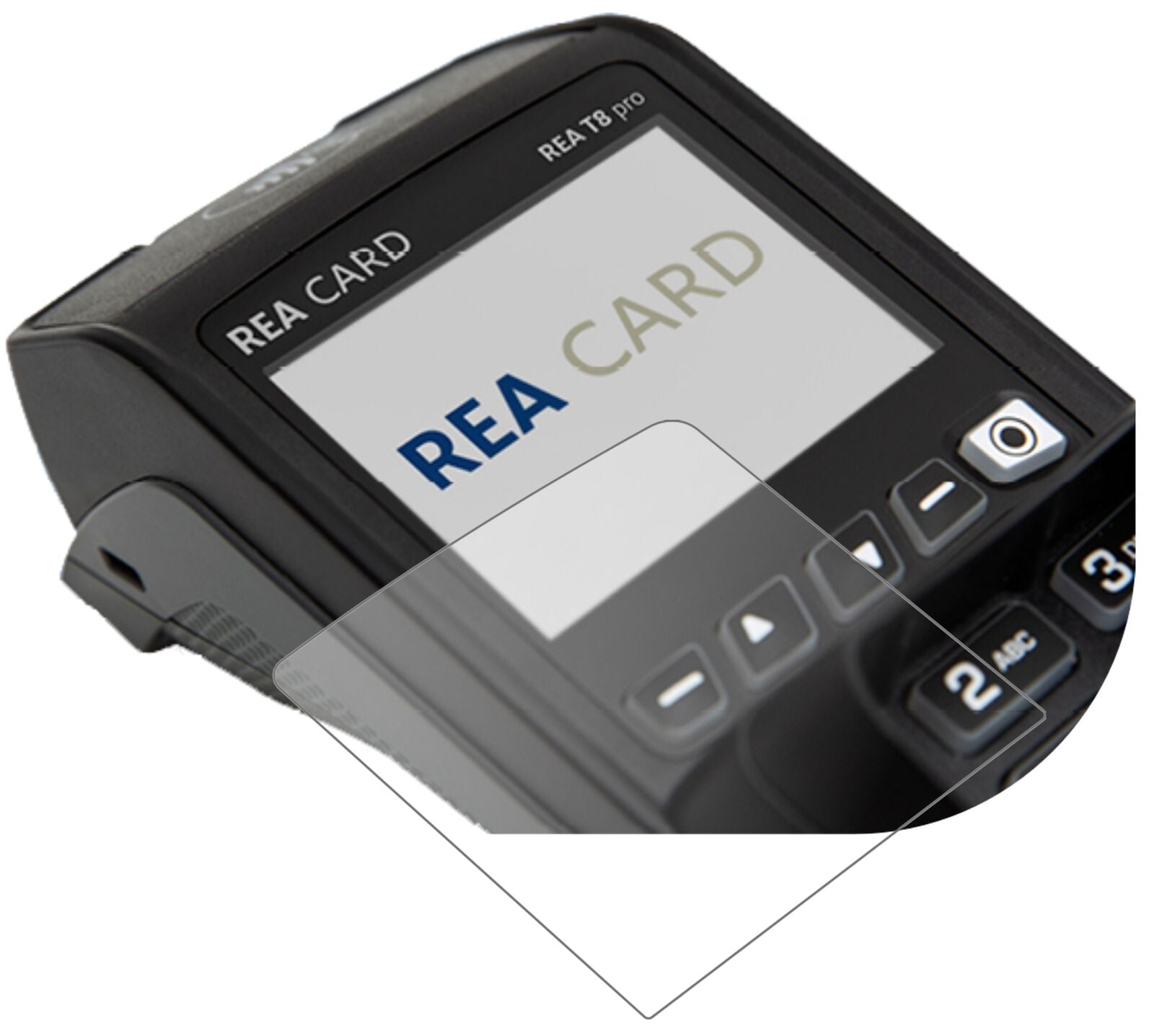 Matte Displayschutzfolie von dipos passend für REA CARD T8 pro Terminal, 9H kratzfest und blasenfrei montiert