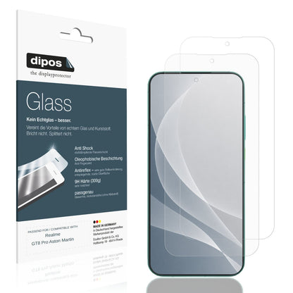 Matte Displayschutzfolie von dipos passend für Realme GT8 Pro Aston Martin, 9H kratzfest und blasenfrei montiert