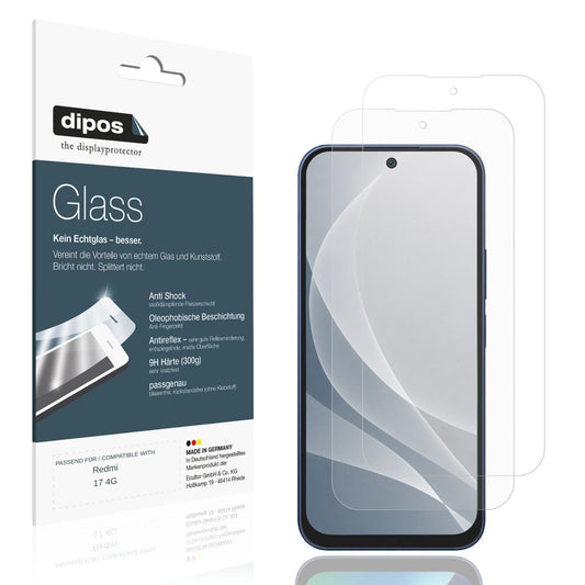 Matte Displayschutzfolie von dipos passend für Redmi 17 4G, 9H kratzfest und blasenfrei montiert