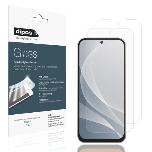 Matte Displayschutzfolie von dipos passend für Redmi 17 5G, 9H kratzfest und blasenfrei montiert