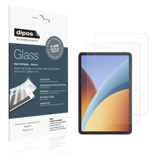 Matte Displayschutzfolie von dipos passend für Redmi Pad 2 9.7, 9H kratzfest und blasenfrei montiert