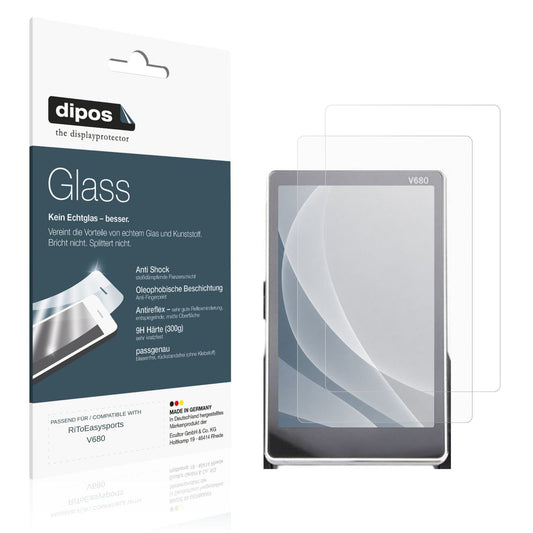 Matte Displayschutzfolie von dipos passend für RiToEasysports V680, 9H kratzfest und blasenfrei montiert