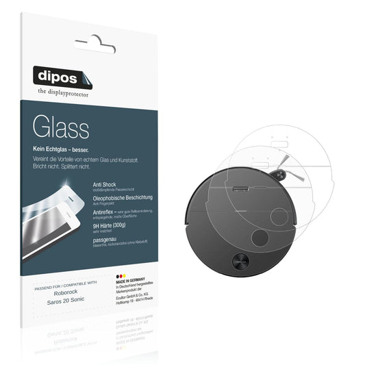 Matte Displayschutzfolie von dipos passend für Roborock Saros 20 Sonic, 9H kratzfest und blasenfrei montiert