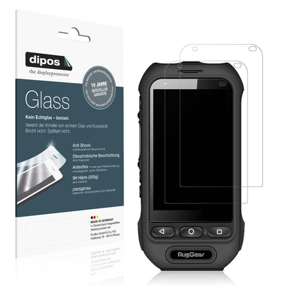 Matte Displayschutzfolie von dipos passend für RugGear RG360, 9H kratzfest und blasenfrei montiert