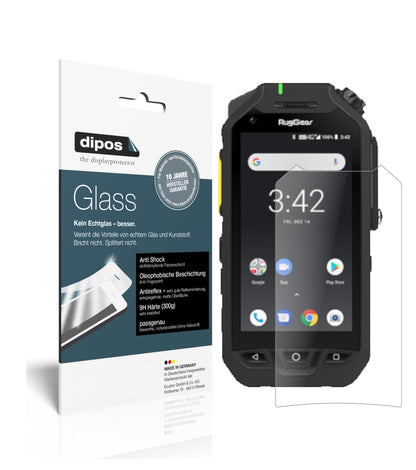 Matte Displayschutzfolie von dipos passend für Ruggear RG725, 9H kratzfest und blasenfrei montiert