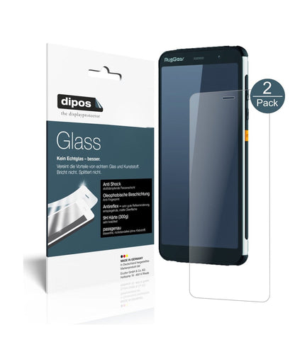 Matte Displayschutzfolie von dipos passend für RugGear RG850, 9H kratzfest und blasenfrei montiert
