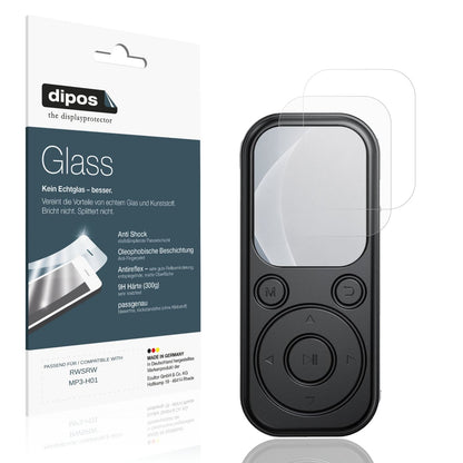 Matte Displayschutzfolie von dipos passend für RWSRW MP3-H01, 9H kratzfest und blasenfrei montiert