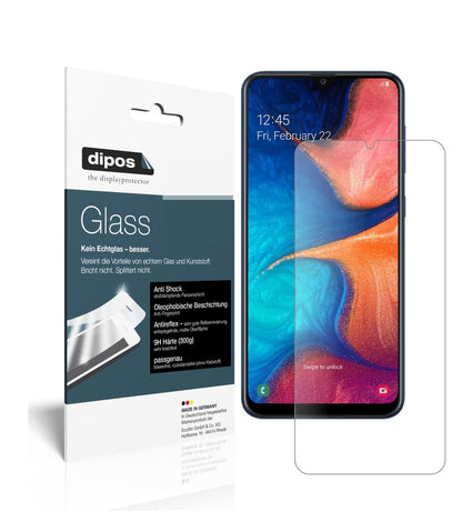 Matte Displayschutzfolie von dipos passend für Samsung Galaxy A20e, 9H kratzfest und blasenfrei montiert