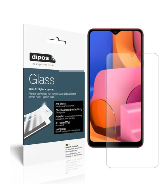 Matte Displayschutzfolie von dipos passend für Samsung Galaxy A20s, 9H kratzfest und blasenfrei montiert