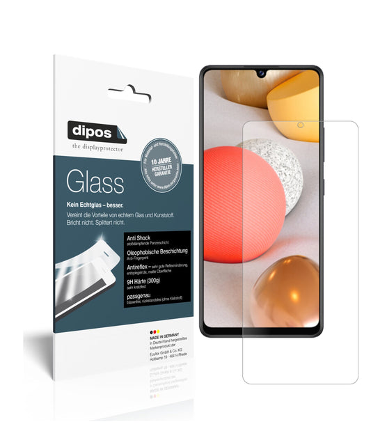Matte Displayschutzfolie von dipos passend für Samsung Galaxy A42 5G, 9H kratzfest und blasenfrei montiert