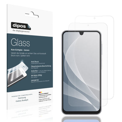 Matte Displayschutzfolie von dipos passend für Samsung Galaxy Buddy5, 9H kratzfest und blasenfrei montiert