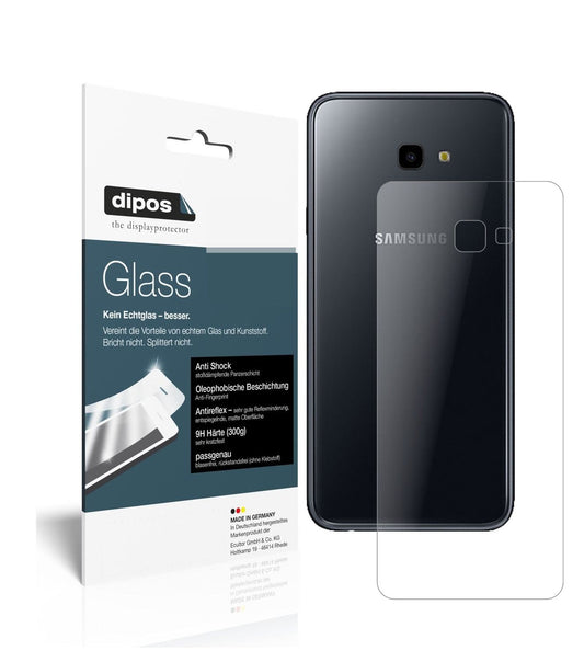 Matte Displayschutzfolie von dipos passend für Samsung Galaxy J4 Plus (2018) Rückseite, 9H kratzfest und blasenfrei montiert