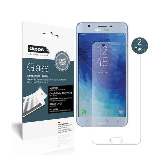 Matte Displayschutzfolie von dipos passend für Samsung Galaxy J7 Star, 9H kratzfest und blasenfrei montiert