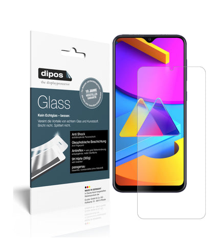 Matte Displayschutzfolie von dipos passend für Samsung Galaxy M10s, 9H kratzfest und blasenfrei montiert