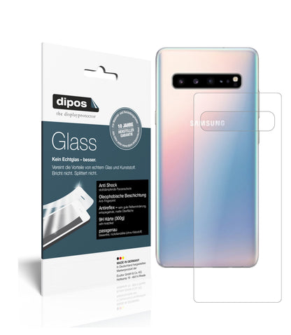 Matte Displayschutzfolie von dipos passend für Samsung Galaxy S10 5G Rückseite, 9H kratzfest und blasenfrei montiert
