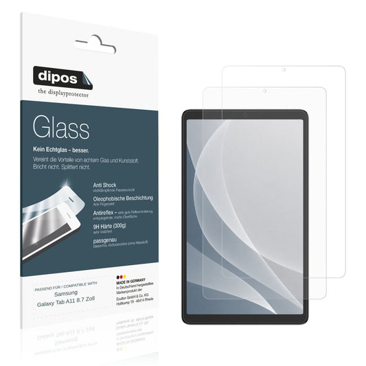 Matte Displayschutzfolie von dipos passend für Samsung Galaxy Tab A11 8.7 Zoll, 9H kratzfest und blasenfrei montiert