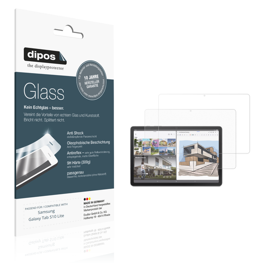 Matte Displayschutzfolie von dipos passend für Samsung Galaxy Tab S10 Lite, 9H kratzfest und blasenfrei montiert