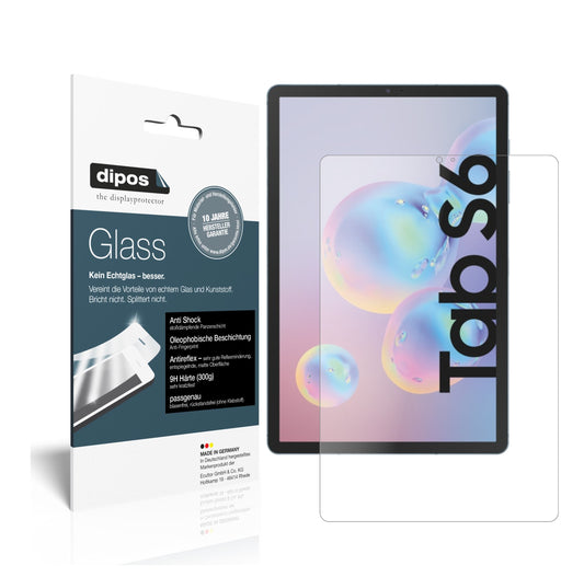 Matte Displayschutzfolie von dipos passend für Samsung Galaxy Tab S6, 9H kratzfest und blasenfrei montiert