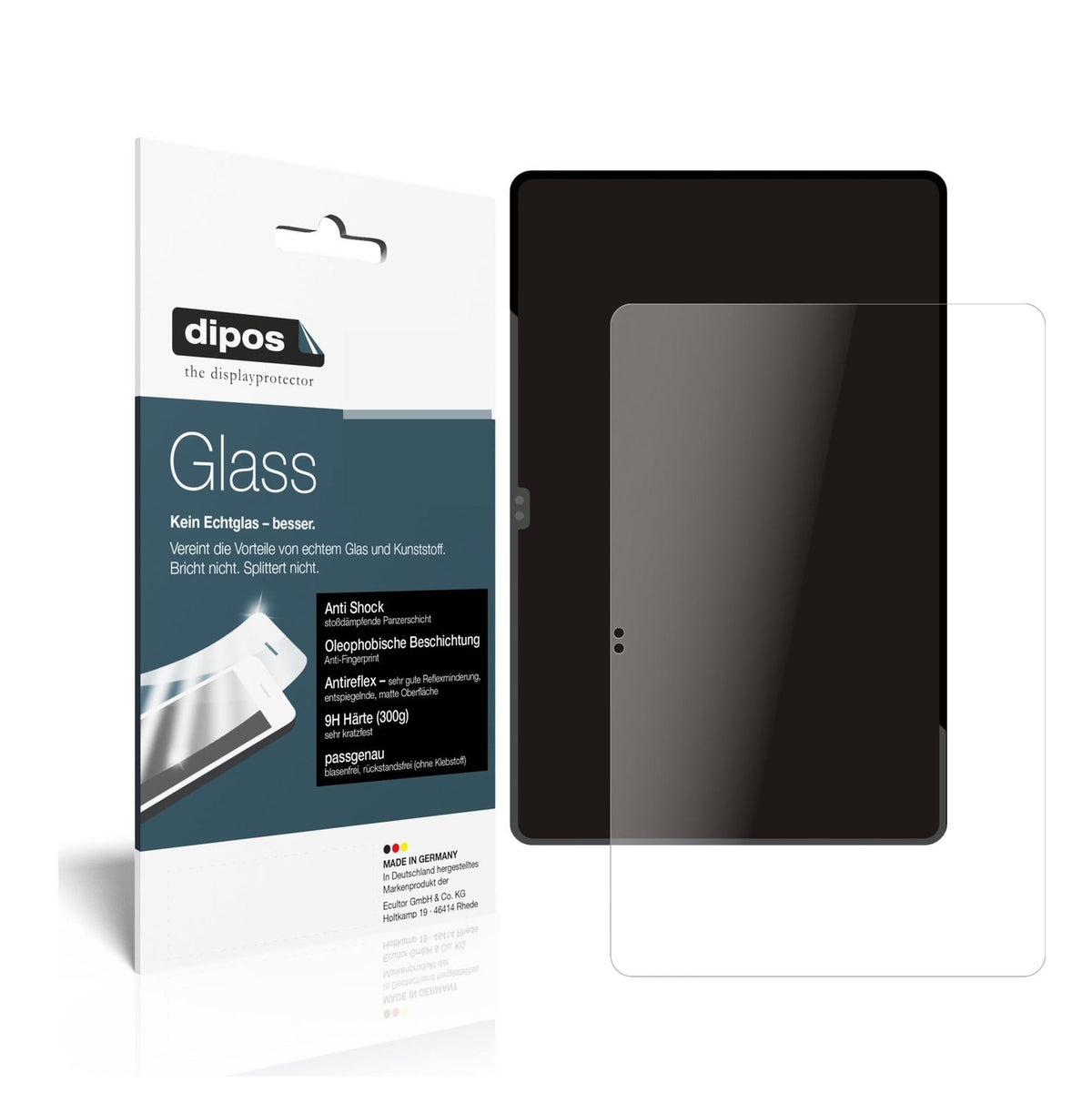 Matte Displayschutzfolie von dipos passend für Samsung Galaxy Tab S8 Ultra, 9H kratzfest und blasenfrei montiert
