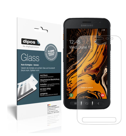 Matte Displayschutzfolie von dipos passend für Samsung Galaxy Xcover 4S, 9H kratzfest und blasenfrei montiert