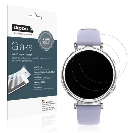 Matte Displayschutzfolie von dipos passend für Sanorum 1.27 Zoll Smartwatch, 9H kratzfest und blasenfrei montiert