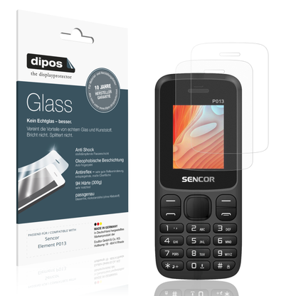 Matte Displayschutzfolie von dipos passend f�r Sencor Element P013, 9H kratzfest und blasenfrei montiert