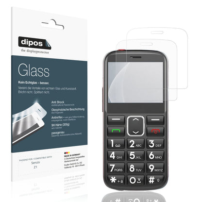 Matte Displayschutzfolie von dipos passend für Senzo Z1, 9H kratzfest und blasenfrei montiert