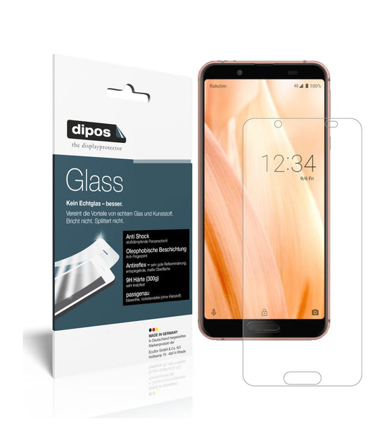 Matte Displayschutzfolie von dipos passend für Sharp Aquos Sense3, 9H kratzfest und blasenfrei montiert