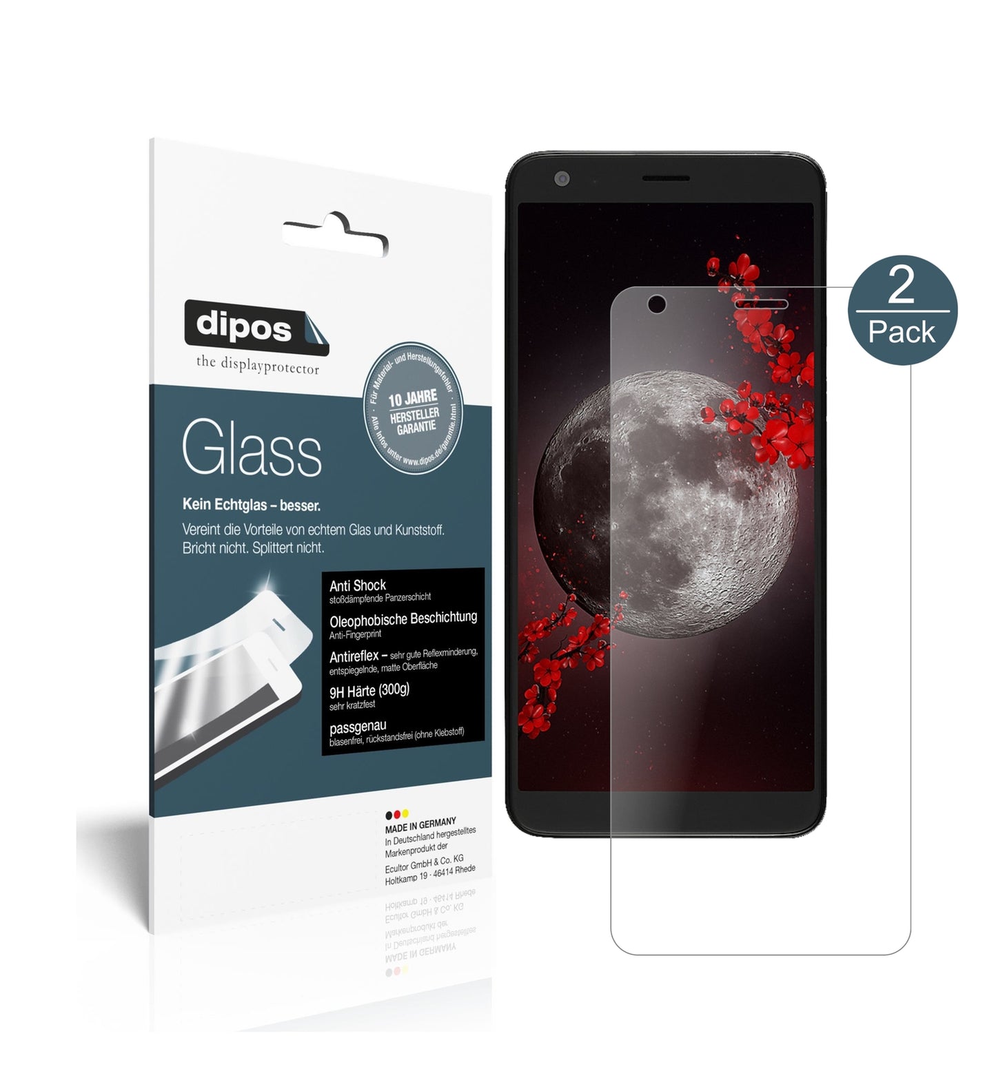Matte Displayschutzfolie von dipos passend für Sharp B10, 9H kratzfest und blasenfrei montiert