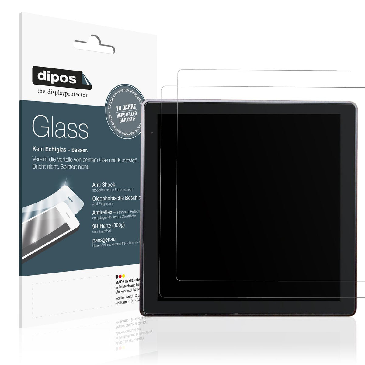 Matte Displayschutzfolie von dipos passend für Shelly Wall Display, 9H kratzfest und blasenfrei montiert