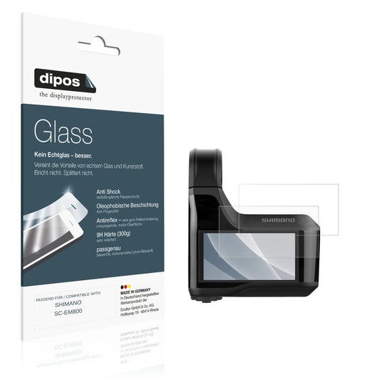 Matte Displayschutzfolie von dipos passend für SHIMANO SC-EM800, 9H kratzfest und blasenfrei montiert