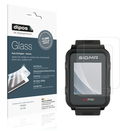 Matte Displayschutzfolie von dipos passend für SIGMA iD.TRI, 9H kratzfest und blasenfrei montiert