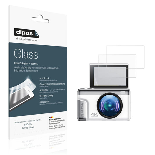 Matte Displayschutzfolie von dipos passend für SIIOOE DCV6-New, 9H kratzfest und blasenfrei montiert