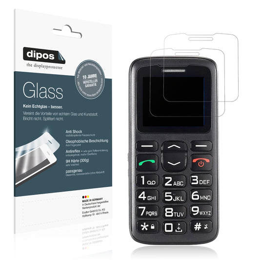 Matte Displayschutzfolie von dipos passend für Simvalley Senioren mobile, 9H kratzfest und blasenfrei montiert