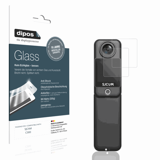 Matte Displayschutzfolie von dipos passend für SJCAM C300, 9H kratzfest und blasenfrei montiert