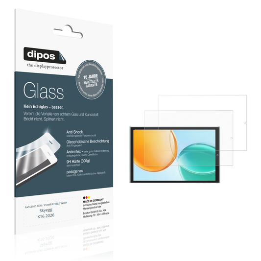 Matte Displayschutzfolie von dipos passend für Skyegg K16 2026, 9H kratzfest und blasenfrei montiert