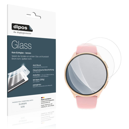 Matte Displayschutzfolie von dipos passend für SLOKSFil I235, 9H kratzfest und blasenfrei montiert