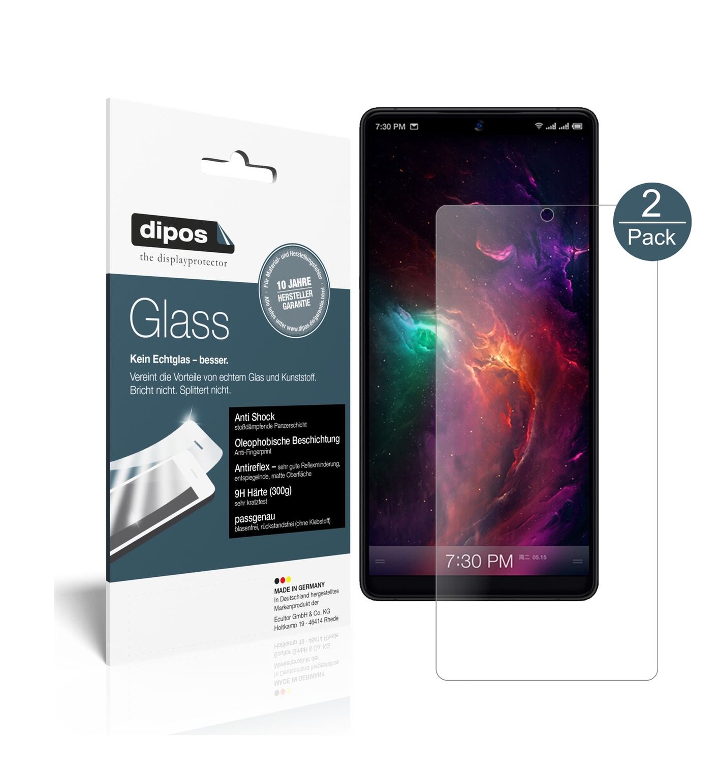 Matte Displayschutzfolie von dipos passend für Smartisan Nut R1, 9H kratzfest und blasenfrei montiert