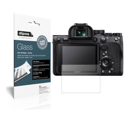 Matte Displayschutzfolie von dipos passend für Sony A7R IV, 9H kratzfest und blasenfrei montiert