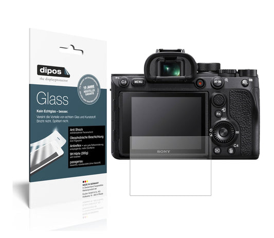 Matte Displayschutzfolie von dipos passend für Sony A7R IV, 9H kratzfest und blasenfrei montiert