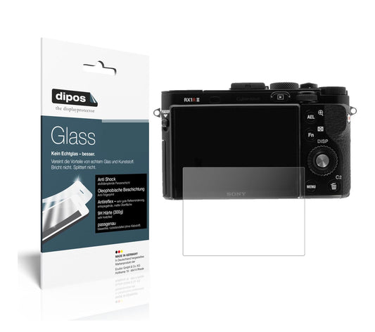 Matte Displayschutzfolie von dipos passend für Sony Cyber-Shot DSC-RX100 III, 9H kratzfest und blasenfrei montiert