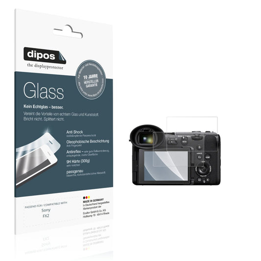 Matte Displayschutzfolie von dipos passend für Sony FX2, 9H kratzfest und blasenfrei montiert
