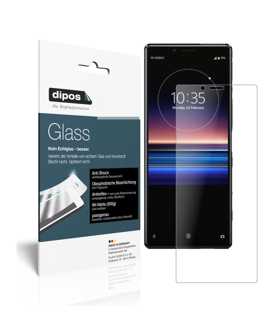 Matte Displayschutzfolie von dipos passend für Sony Xperia 1, 9H kratzfest und blasenfrei montiert