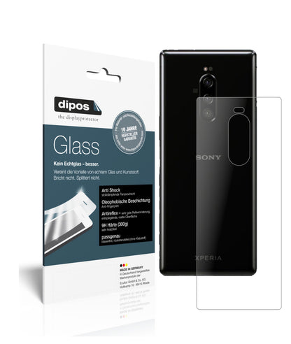 Matte Displayschutzfolie von dipos passend für Sony Xperia 1 Rückseite, 9H kratzfest und blasenfrei montiert