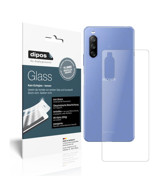 Matte Displayschutzfolie von dipos passend für Sony Xperia 10 III Rückseite, 9H kratzfest und blasenfrei montiert
