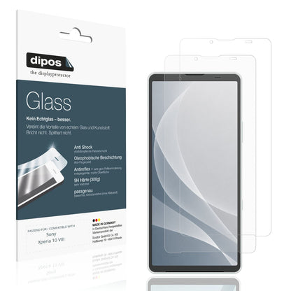 Matte Displayschutzfolie von dipos passend für Sony Xperia 10 VIII, 9H kratzfest und blasenfrei montiert